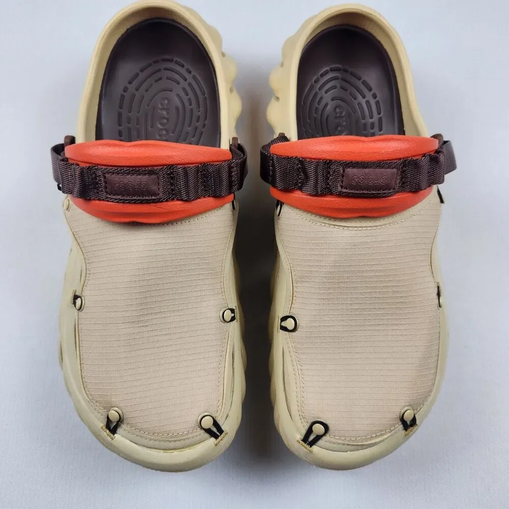 Crocs Echo Ripstop Clogs Mens 11 Sesame Exoskeleton Shroud LiteRide Gorpcore